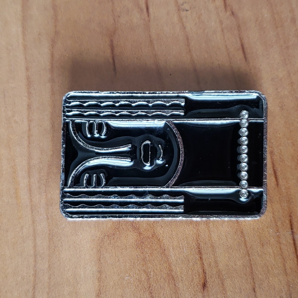 Vintage Ritz Art Deco Brooch/ Pendant in Pewter